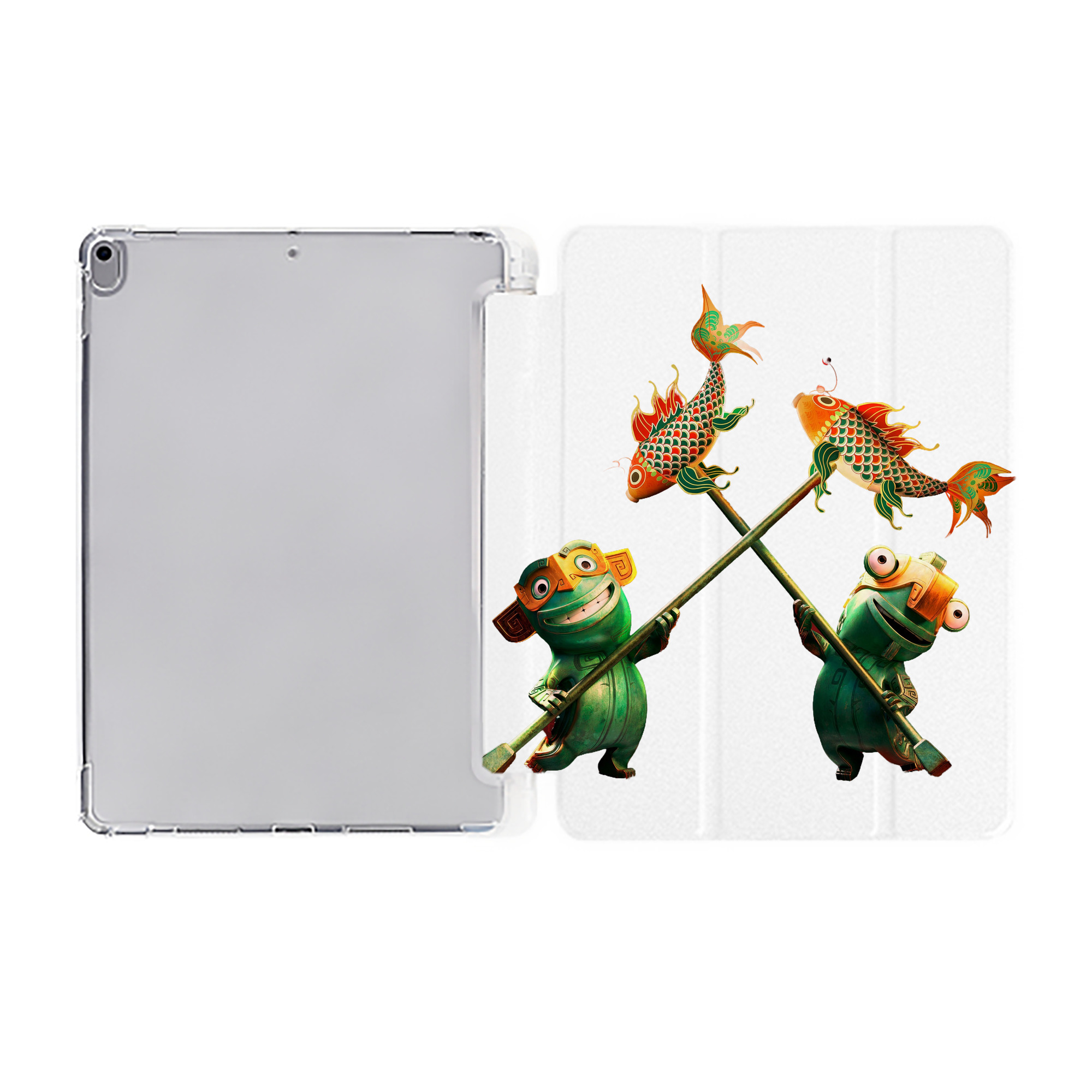 （画像用） Ne Zha 2 ナタ 魔童の大暴れ IPad ケース ペン収納付き 三つ折りスタンド PUレザー×シリコン 対応機種9.5/10.5/10.9インチ
